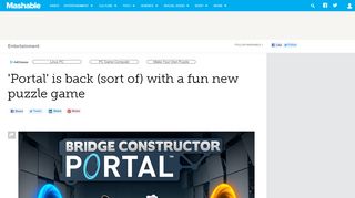 
                            6. 'Portal' is back (sort of) with a fun new puzzle game - Mashable