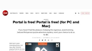 
                            7. Portal is free! Portal is free! (for PC and Mac) - CNET