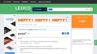 
                            4. portal - Lexico.com