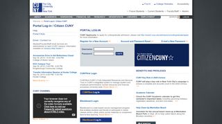 
                            1. Portal Log-in/Citizen CUNY - cunyportal.cuny.edu