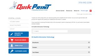 
                            7. Portal Login : Document Library - Quik Print