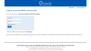 
                            1. Portal Login - The American Society for Cell Biology