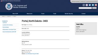 
                            8. Portal, North Dakota - 3403 | U.S. Customs and Border Protection