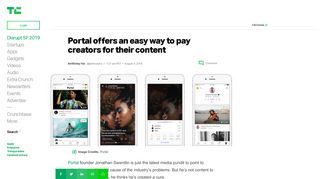 
                            5. Portal offers an easy way to pay creators for their content | TechCrunch