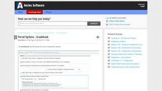 
                            9. Portal Options - Gradebook : Aeries Software