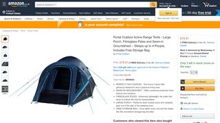 
                            9. Portal Outdoor Active Range Tents - Large Porch, Fibreglass Poles ...