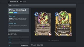 
                            6. Portal Overfiend - Hearthstone Database