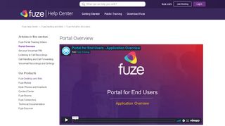 
                            3. Portal Overview – Fuze Help Center
