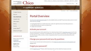 
                            3. Portal Overview – IT Support Services – CSU, Chico