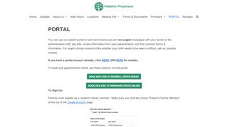 
                            7. PORTAL – Pediatric Physicians, PC