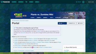 
                            1. Portal | Plants vs. Zombies Wiki | FANDOM powered by Wikia