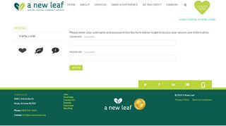 
                            5. Portal : Portal Login - A New Leaf