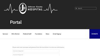 
                            1. Portal : Portal Login - Johnson County Hospital