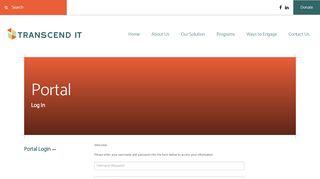 
                            4. Portal : Portal Login - Transcend IT