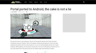 
                            5. Portal ported to Android, the cake is not a lie - Android Community