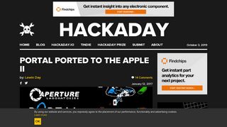 
                            3. Portal Ported To The Apple II | Hackaday