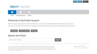 
                            2. Portal - QuoVadis Customer Support