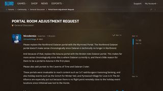 
                            7. Portal Room Adjustment Request - General Discussion - World of ...