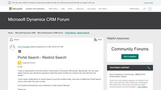 
                            6. Portal Search - Restrict Search - Microsoft Dynamics CRM Forum ...