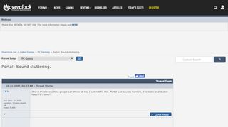 
                            9. Portal: Sound stuttering. - Overclock.net - An Overclocking Community