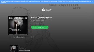 
                            5. Portal (Soundtrack), a song by She said save me on Spotify