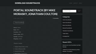 
                            6. Portal Soundtrack (by Mike Morasky, Jonathan Coulton) - Download ...