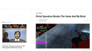 
                            7. Portal Speedrun Breaks The Game And My Brain - Kotaku