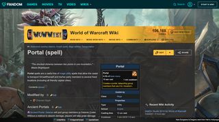 
                            8. Portal (spell) | WoWWiki | FANDOM powered by Wikia