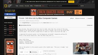 
                            2. PORTAL - STILL ALIVE TAB (ver 3) by Misc Computer Games ... - Tabs