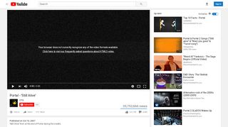 
                            4. Portal - 'Still Alive' - YouTube
