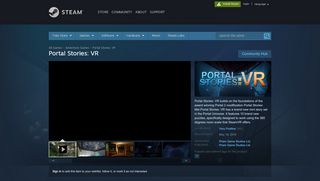 
                            1. Portal Stories: VR on Steam