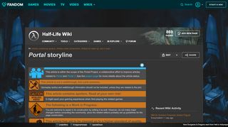 
                            3. Portal storyline | Half-Life Wiki | FANDOM powered by Wikia