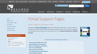 
                            6. Portal Support Pages | Kellogg Community College