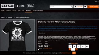 
                            5. Portal T-Shirt Aperture Classic | The Valve Store