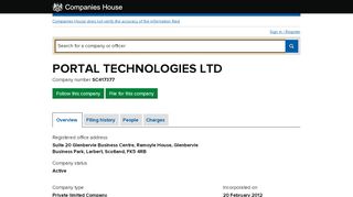 
                            6. PORTAL TECHNOLOGIES LTD - Overview (free company information ...