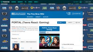 
                            3. PORTAL (Teens React: Gaming) | The fine bros Wiki | FANDOM ...