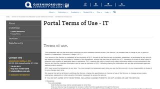 
                            3. Portal Terms of Use - IT - Queens