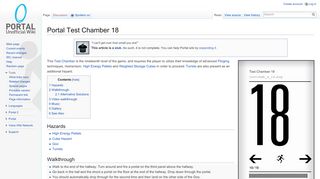 
                            8. Portal Test Chamber 18 - Portal Wiki
