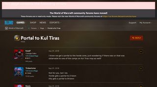 
                            1. Portal to Kul Tiras - World of Warcraft Forums - Blizzard ...