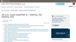 
                            9. Portal to Portal Act - Cornell Legal Information Institute