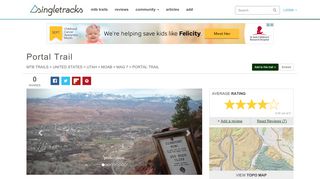 
                            2. Portal Trail Mountain Bike Trail in Moab, Utah || SINGLETRACKS.COM