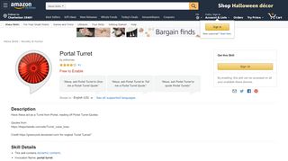 
                            7. Portal Turret: Alexa Skills - Amazon.com