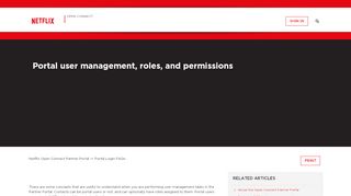 
                            4. Portal user management, roles, and permissions – Netflix Open ...