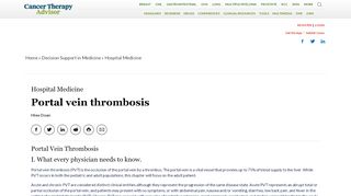 
                            10. Portal vein thrombosis - Cancer Therapy Advisor