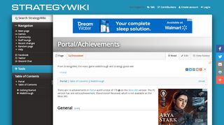 
                            4. Portal/Achievements — StrategyWiki, the video game walkthrough and ...