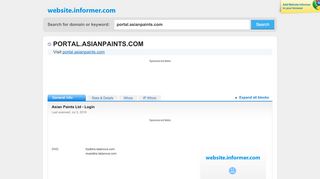 
                            6. portal.asianpaints.com at WI. Asian Paints Ltd - Login