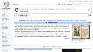 
                            8. Portal:Biography - Wikipedia