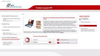 
                            3. Portale Acquisti RFI - acquistionlinerfi.it