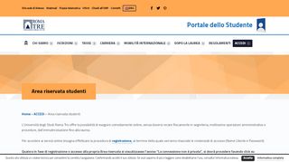 
                            3. Portale dello Studente - Roma Tre > Servizi on-line