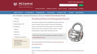 
                            4. PortalGuard Password Management System - NCCU.edu